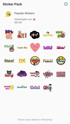 Popular Stickers android App screenshot 2